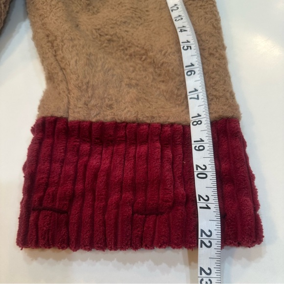 Vintage Snowman & Christmas Tree Sherpa Fleece Jacket Large/Extra Large - Picture 15 of 17